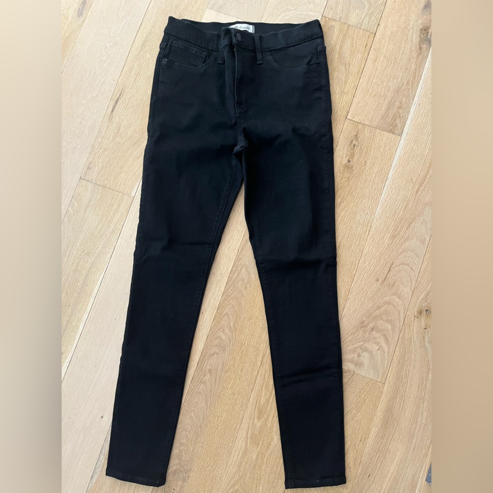 Madewell Roadtripper Skinny Black Denim size 28 Tall